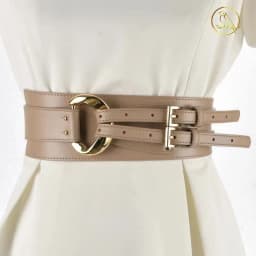 Fashion Wide Cowskin Cummerbund Women's Cummerbunds Knot Real Leather Waistbands For Dress Decorate Waist Belt Coat Accessorie