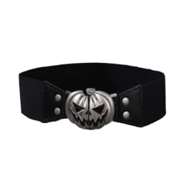 Pumpkin Waist Belt for Suit Mini Skirt Jeans Body Accessories for Women Girls Silver Buckle Woven Wide Belt Body Jewelry