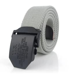 SupSindy Men Canvas Belt Black US Metal Buckle Army Military Tactical Belts for Men Jeans Outdoor Training Soldier Strap Male