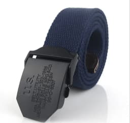 SupSindy Men Canvas Belt Black US Metal Buckle Army Military Tactical Belts for Men Jeans Outdoor Training Soldier Strap Male
