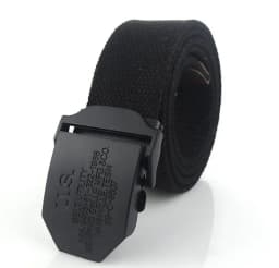SupSindy Men Canvas Belt Black US Metal Buckle Army Military Tactical Belts for Men Jeans Outdoor Training Soldier Strap Male