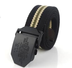 SupSindy Men Canvas Belt Black US Metal Buckle Army Military Tactical Belts for Men Jeans Outdoor Training Soldier Strap Male
