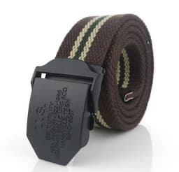 SupSindy Men Canvas Belt Black US Metal Buckle Army Military Tactical Belts for Men Jeans Outdoor Training Soldier Strap Male