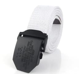 SupSindy Men Canvas Belt Black US Metal Buckle Army Military Tactical Belts for Men Jeans Outdoor Training Soldier Strap Male