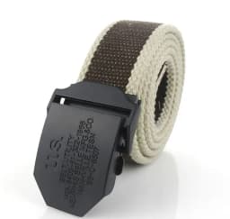 SupSindy Men Canvas Belt Black US Metal Buckle Army Military Tactical Belts for Men Jeans Outdoor Training Soldier Strap Male