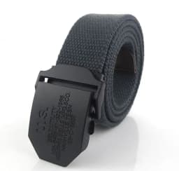 SupSindy Men Canvas Belt Black US Metal Buckle Army Military Tactical Belts for Men Jeans Outdoor Training Soldier Strap Male