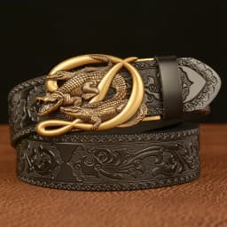 SupSindy Men Genuine Leather Belt Luxury Gold Crocodile Metal Automatic Buckle Cowhide Belts for Men Jeans Waistband Male Strap