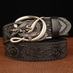 SupSindy Men Genuine Leather Belt Luxury Gold Crocodile Metal Automatic Buckle Cowhide Belts for Men Jeans Waistband Male Strap