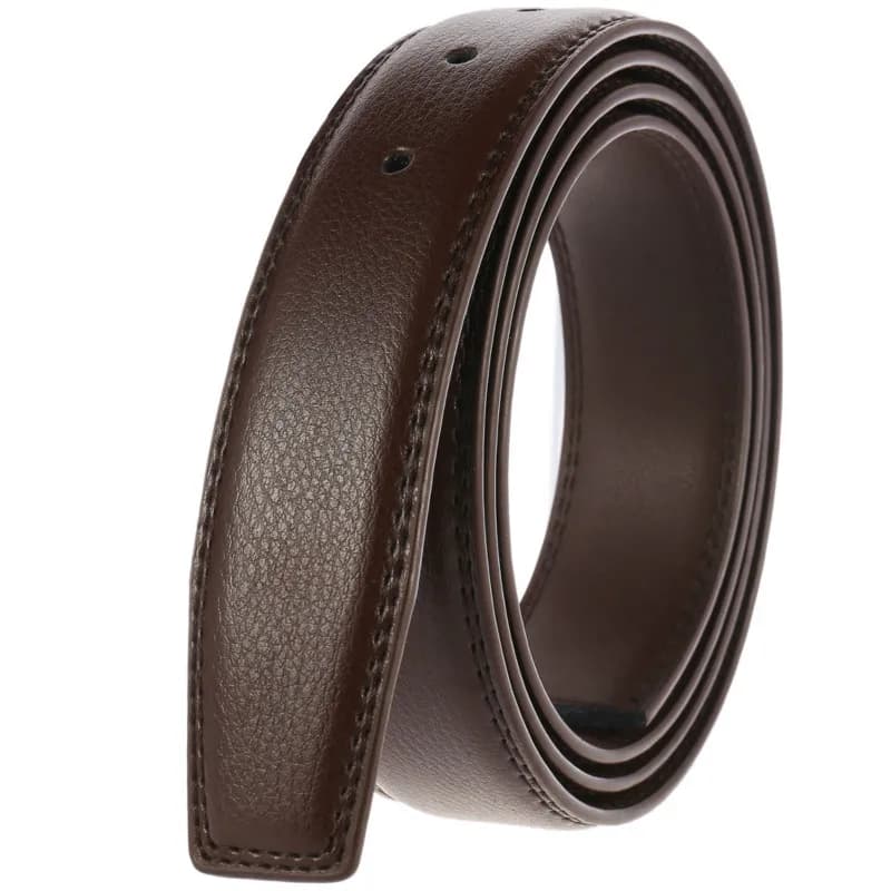Men's Belt 100% Pure Cowhide Buckle Belts No Buckle Men High Quality Male Genuine Leather Belt with Holes High Quality 3.5cm