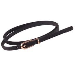 1PC Fashion Black White Gray Women Belts Thin Skinny Waistband Pin Buckle Adjustable Belt Summer Dress Jeans Strap Pu Belts