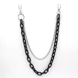 Fashion Man Women Belt Punk Hip-hop Trendy Two Layers Belt Key Chain Waist Pants Chain Jeans Long Metal Clothing Accessories