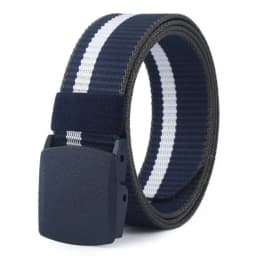Men Female Belts Military Nylon Adjustable Belt Men Outdoor Travel Tactical Waist Belt with Plastic Buckle for Pants 130cm