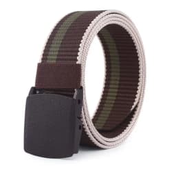 Men Female Belts Military Nylon Adjustable Belt Men Outdoor Travel Tactical Waist Belt with Plastic Buckle for Pants 130cm