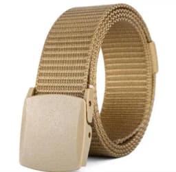 Men Female Belts Military Nylon Adjustable Belt Men Outdoor Travel Tactical Waist Belt with Plastic Buckle for Pants 130cm