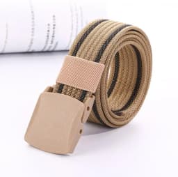 Men Female Belts Military Nylon Adjustable Belt Men Outdoor Travel Tactical Waist Belt with Plastic Buckle for Pants 130cm