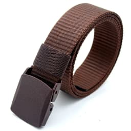 Men Female Belts Military Nylon Adjustable Belt Men Outdoor Travel Tactical Waist Belt with Plastic Buckle for Pants 130cm