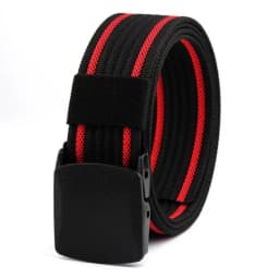 Men Female Belts Military Nylon Adjustable Belt Men Outdoor Travel Tactical Waist Belt with Plastic Buckle for Pants 130cm