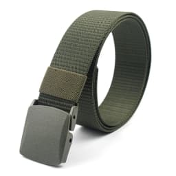 Men Female Belts Military Nylon Adjustable Belt Men Outdoor Travel Tactical Waist Belt with Plastic Buckle for Pants 130cm