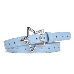 1.8x93cm Children Kids Adjustable Metal Snap PU Leather Belt Girls Boys Silver Buckle Belts Waistband Pants Decor Waist Belt