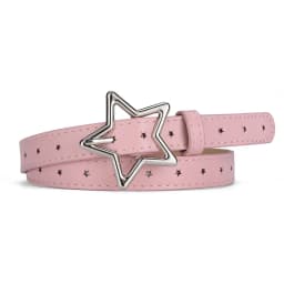1.8x93cm Children Kids Adjustable Metal Snap PU Leather Belt Girls Boys Silver Buckle Belts Waistband Pants Decor Waist Belt