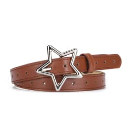 1.8x93cm Children Kids Adjustable Metal Snap PU Leather Belt Girls Boys Silver Buckle Belts Waistband Pants Decor Waist Belt