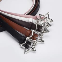1.8x93cm Children Kids Adjustable Metal Snap PU Leather Belt Girls Boys Silver Buckle Belts Waistband Pants Decor Waist Belt