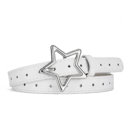 1.8x93cm Children Kids Adjustable Metal Snap PU Leather Belt Girls Boys Silver Buckle Belts Waistband Pants Decor Waist Belt