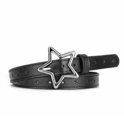 1.8x93cm Children Kids Adjustable Metal Snap PU Leather Belt Girls Boys Silver Buckle Belts Waistband Pants Decor Waist Belt
