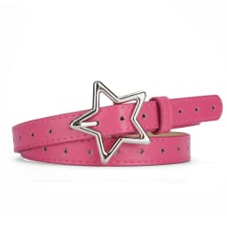 1.8x93cm Children Kids Adjustable Metal Snap PU Leather Belt Girls Boys Silver Buckle Belts Waistband Pants Decor Waist Belt