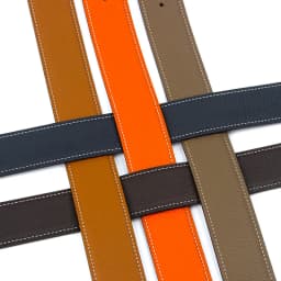 3.2/3.8cm Luxury Wide Belt Without Buckle Fashion Belts First Layer Genuine Cowhide Belt,Unisex,Double-sided,Two-color