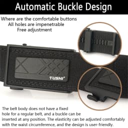 TUSHI Brand Double Layered Thickened Tactical Belt Men's Outdoor Nylon 3.8 Wide Automatic Buckle Belt Sports