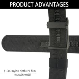 TUSHI Brand Double Layered Thickened Tactical Belt Men's Outdoor Nylon 3.8 Wide Automatic Buckle Belt Sports