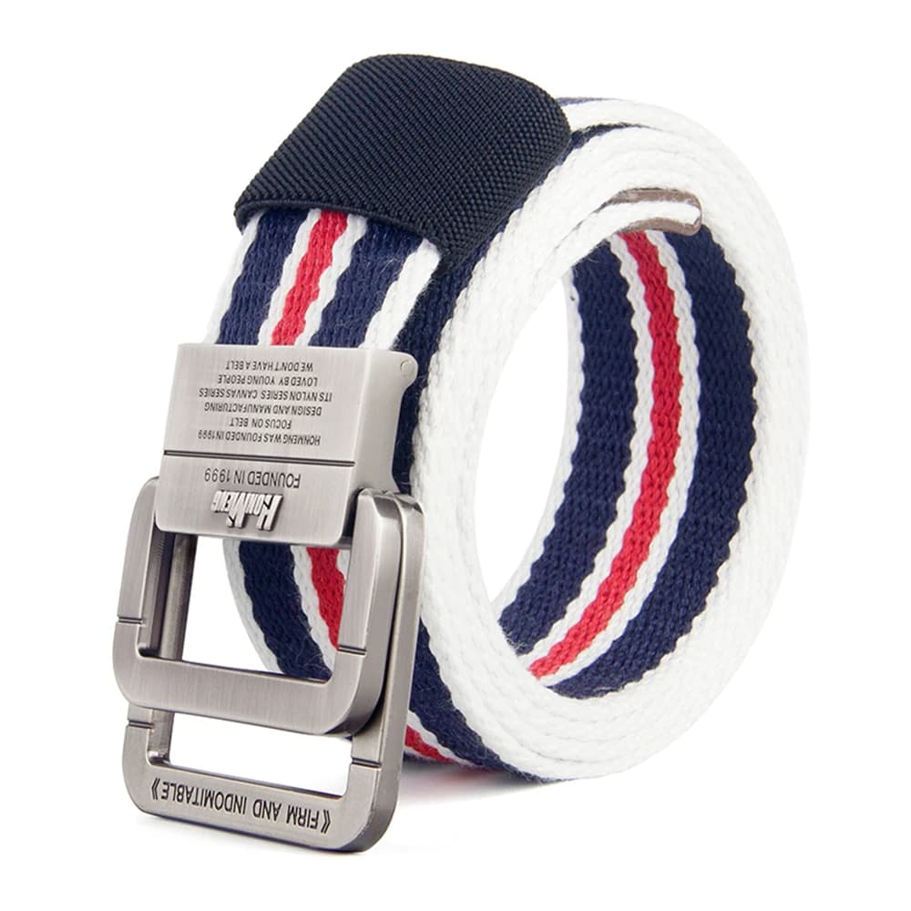 Canvas Belt, Men's Belt, Alloy Double Loop Buckle, Korean Fashion Denim, Teenage Student Pants Belt, Women's Belt