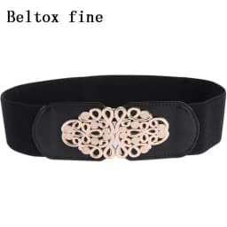 Women's Elastic Wide Waistband Fashion Stretch Waist Girdle Dress Adornment