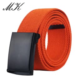 MaiKun Canvas Belts for Men Military Tactical Male Strap Metal Slider Buckle Men Belts for Jeans Pants