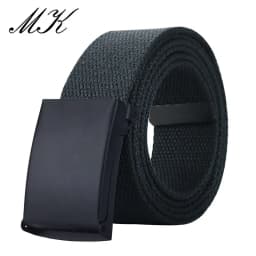 MaiKun Canvas Belts for Men Military Tactical Male Strap Metal Slider Buckle Men Belts for Jeans Pants
