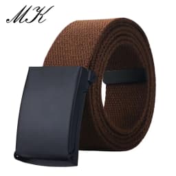 MaiKun Canvas Belts for Men Military Tactical Male Strap Metal Slider Buckle Men Belts for Jeans Pants