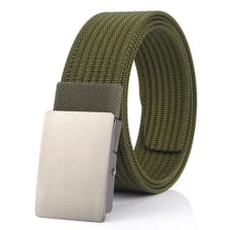 VATLTY New Men's Black Belt Hard Alloy Silver Buckle Tactical Military Belt Sturdy Nylon Jeans Waistband Girdles for Male