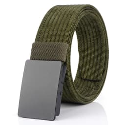 VATLTY New Men's Black Belt Hard Alloy Silver Buckle Tactical Military Belt Sturdy Nylon Jeans Waistband Girdles for Male