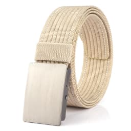 VATLTY New Men's Black Belt Hard Alloy Silver Buckle Tactical Military Belt Sturdy Nylon Jeans Waistband Girdles for Male