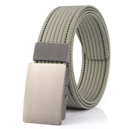 VATLTY New Men's Black Belt Hard Alloy Silver Buckle Tactical Military Belt Sturdy Nylon Jeans Waistband Girdles for Male