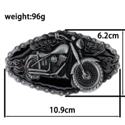 Embossed Lerther Belt Cowboy Motorcycle Buckle Leisure Decoration