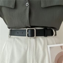 2026 New Korean Fashion Wild Belt Chic Students Casual Retro Simple Square Buckle Belt Trouser Belt Men and Women