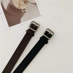 2026 New Korean Fashion Wild Belt Chic Students Casual Retro Simple Square Buckle Belt Trouser Belt Men and Women