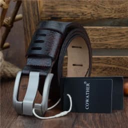 COWATHER 2021 QUALITY cow genuine luxury leather men belts for men strap male pin buckle BIG SIZE 100-130cm 3.8 width QSK001