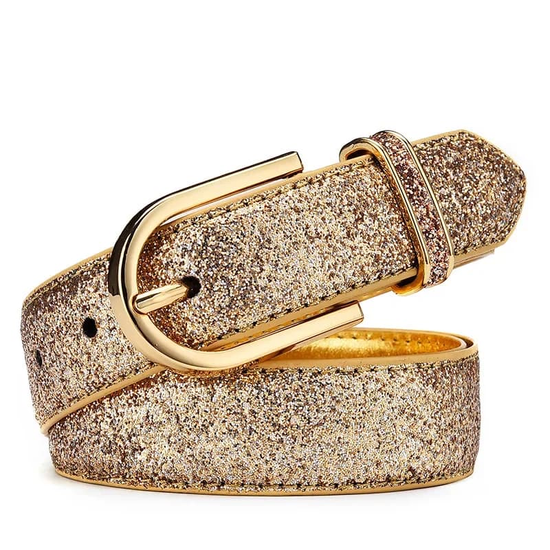 Gold Belt Women Fashion PU Leather Belts for Woman Luxury High Quality Brand Casual Strap for Jeans Women Designer Belt New
