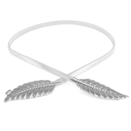 Women Metal Vintage Belt Leaf Fashion Stylish Golden/Silver Leaves Design Chains Lady Metal Elastic Chain Dress Waist Decoratio