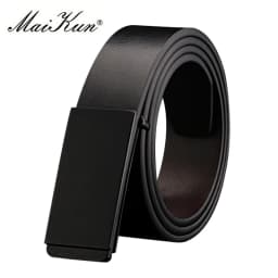 Maikun Belts for Men High Quality Smooth Buckle Synthetic Leather Male Belt Fashionable Men Belt for Jeans