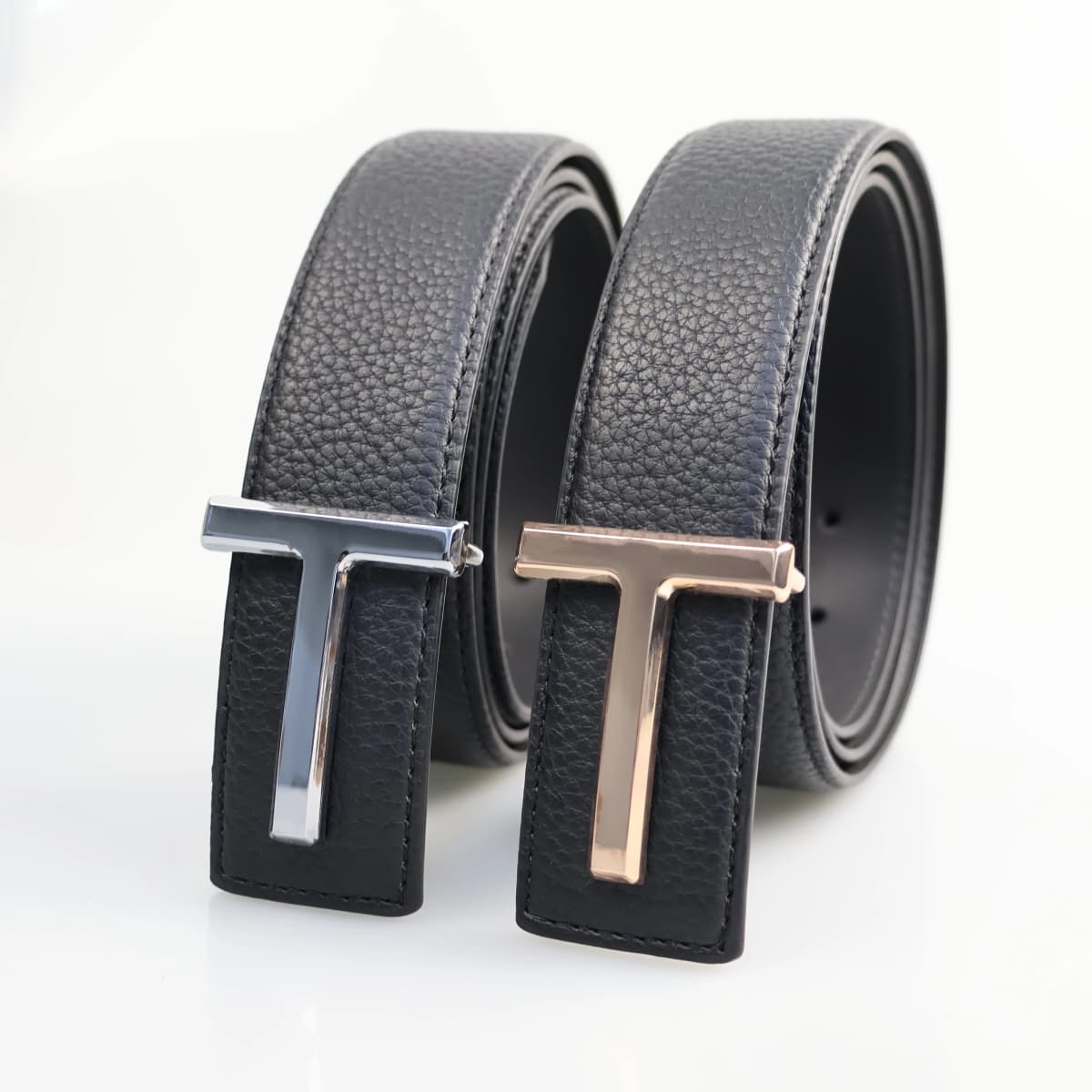 High Quality Designer Belts Men Fashion T Letter Luxury Famous Genuine Leather Belt Jeans Formal Cowskin Black Waist Strap 3.8cm