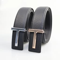 High Quality Designer Belts Men Fashion T Letter Luxury Famous Genuine Leather Belt Jeans Formal Cowskin Black Waist Strap 3.8cm